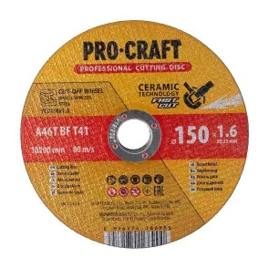 Диск відрізний керамічний Procraft YCD150x1.6 150 мм 1,6 мм 22,2 мм №1