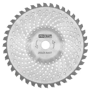Ніж победитовий вигнутий 40T Procraft D255*25.4 №1