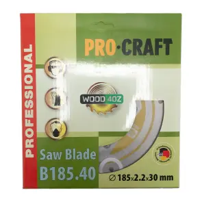 Пиляльний диск Procraft B185.40 40T (по дереву) №1