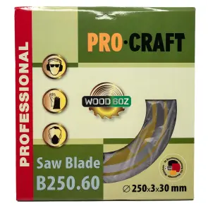 Пиляльний диск Procraft B250.60 60T (по дереву) №1
