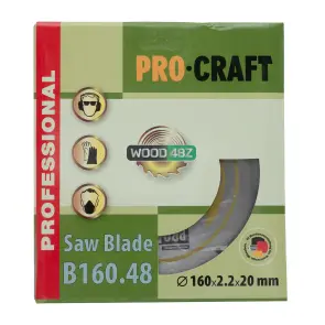 Пиляльний диск Procraft B160.48 48T (по дереву) №1