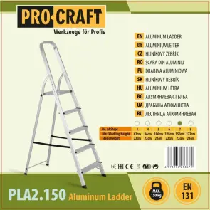 Драбина-стрем'янка алюмінієва Procraft PLA2.150 №6