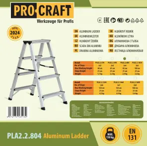 Драбина-стрем'янка алюмінієва Procraft PLA2.2.590 №3