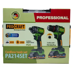 Набор аккумуляторного шуруповерта и винтоверта Procraft PA214SET (2 АКБ) №22