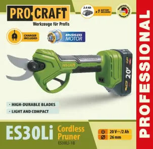 Акумуляторний секатор Procraft ES30Li (з 1 акб) №10