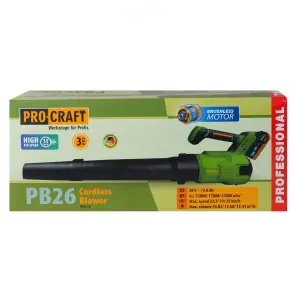 Аккумуляторная воздуходувка Procraft PB26 (1 АКБ и зп) №20