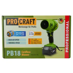Акумуляторна повітродувка Procraft PB18 (1 АКБ та зп) №16