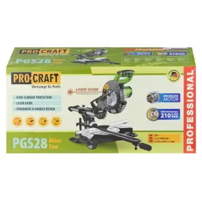 Аккумуляторная торцовочная пила Procraft PGS28 (без акб и зп) №22