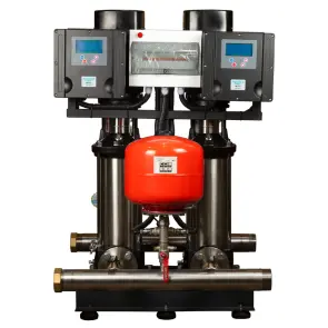 Станція підвищення тиску 380В 2×4.0кВт Hmax 122м Qmax 216.7л/хв 12л + частотне регулювання LEO 3.0 (2LVR10-12-2AVF-4.0-12) №4
