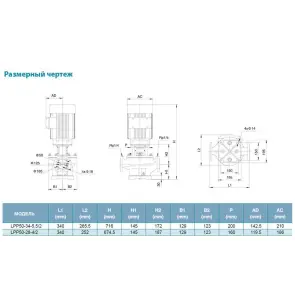 Насос відцентровий вертикальний 380 4кВт Hmax 32.5м Qmax 717л/хв LEO 3.0 LPP50-28-4/2 (7714283) №8