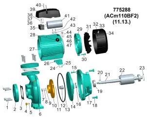 Насос відцентровий 1.1кВт Hmax 20.2м Qmax 500л/хв 2" LEO 3.0 (775288) №2
