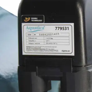 Станція 1.1кВт Hmax 48м Qmax 85л/хв (самовсмоктуючий насос) 50л Україна AQUATICA (775084/50) №15