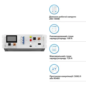 Блок керування для батарей DEYE BOS-G PRO PDU-2, 200-1000Vdc, 120A №2