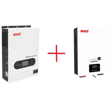 Комплект Инвертор + Аккумулятор:MUST PV18-6048ECO+Must LP16-48100