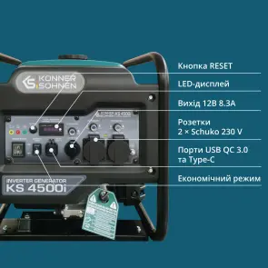 Инверторный генератор Könner & Söhnen KS 4500i №10