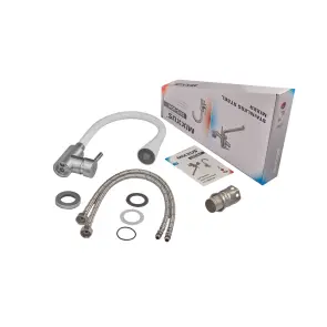 Смеситель для кухни MIXXUS SUS-011-T REFL.WHITE с силиконовым изливом из нерж. стали SUS304, излив белый (MI8228) №1