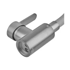 Смеситель для кухни с силиконовым изливом Champion EZA-011 Graphite REFL.Gray из нерж.стали (вылив серый) (CH6566) №6