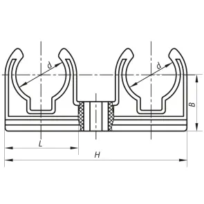 Двойной крепеж для PPR трубы 25 KOER K0081.PRO (KP0097) №2