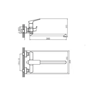 Змішувач для ванни Haiba Turin 006 Euro (HB9656) №3