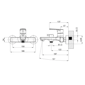 Змішувач для ванни Mixxus Premium Matis 009 (EURO) (MI8263) №2