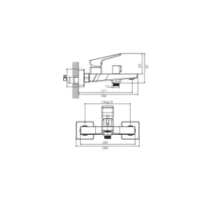 Змішувач для ванни Haiba Turin 009 Euro (HB9657) №3