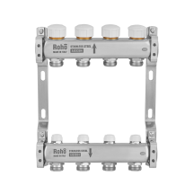 Колектор з термостатичними та запірними клапанами Roho R805-04M - 1"x 4 вих. (RO1044) купити в Україні
