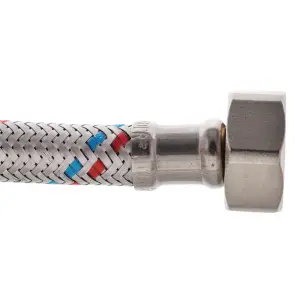 Гибкий шланг для подключения воды гайка 1/2'' - гайка 1/2'' (180 см) Zerix (ZX1557) №2