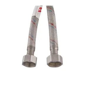 Гибкий шланг для подключения воды гайка 1/2'' - гайка 1/2'' (80 см) (силик. оболочка) Zerix (ZX3011) №1