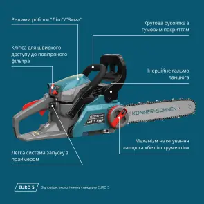 Бензинова пила KS CS18G-14C №6