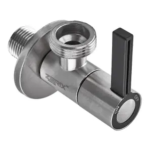Кран для подключения сантехприборов Zerix VAL-12-1/2x3/4 с нерж.стали SUS304 (ZX5105) №1