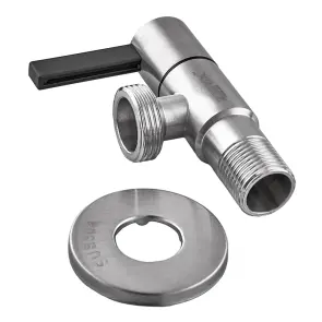 Кран для подключения сантехприборов Zerix VAL-12-1/2x3/4 с нерж.стали SUS304 (ZX5105) №2