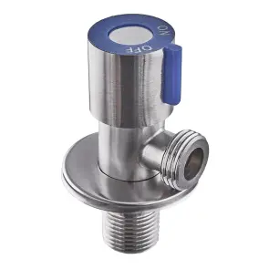 Кран для подключения сантехприборов Mixxus VAL-01-1/2x1/2 с нерж.ст. SUS304 (синий) (MI6117) №2