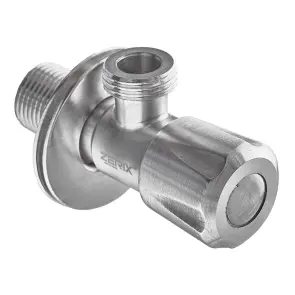 Кран для підключ. сантехприладів Zerix VAL-04-1/2x1/2 з нерж. ст.SUS304 (ZX4800) №2