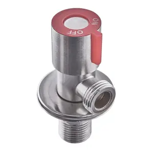 Кран для подключения сантехприборов Mixxus VAL-02-1/2x1/2 с нерж.ст. SUS304 (крас.)(УП.БЛИСТЕР) (MI6118) №2