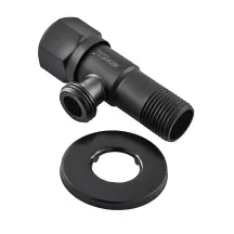 Кран для підключення сантехприладів Mixxus VAL-06-1/2x1/2 Black з нерж.ст.SUS304(чорн.) (MI6058)