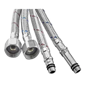 Гибкий подвод Champion FH-01-F1/2"xM10-50 нержавейка (пара) (AC0668) №1