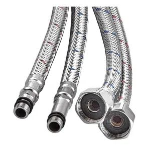 Гибкий подвод Champion FH-01-F1/2"xM10-30 нержавейка (пара) (AC0666) №2