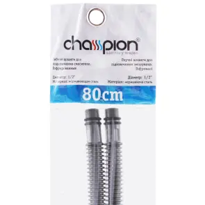 Гофрированные шланги для смесителя Champion Шланг M-10 (80 см) сильфонные Zerix (CH0174) №2