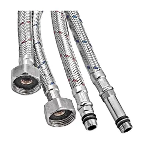 Гибкий подвод Champion FH-01-F1/2"xM10-80 нержавейка (пара) (AC0670) №2