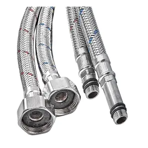 Гибкий подвод Champion FH-01-F1/2"xM10-100 нержавейка (пара) (AC0671) №2