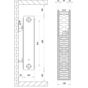 Сталевий радіатор EUROPRODUCT 22 x 600 x 1400 (бокове підключення) (EP6201) №3