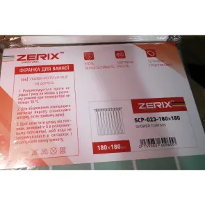 Шторка для ванной Zerix SCP-023-180x180 из PEVA (полиэтиленвинилацетата) (Узор "Клетка" голубя) (ZX6096) №3