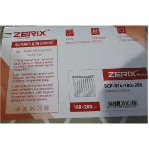 Шторка для ванной Zerix SCP-014-180x200 из PEVA (полиэтиленвинилацетата) (Узор "Ромбы" бежевый) (ZX6087) №2