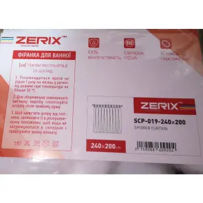 Шторка для ванной Zerix SCP-019-240x200 из PEVA (полиэтиленвинилацетата) (Узор "Мрамор") (ZX6092) №2