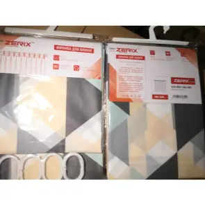 Шторка для ванной Zerix SCP-007-180x200 из PEVA (полиэтиленвинилацетата) (Узор "Ромбы") (ZX6080) №3