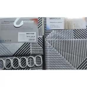 Шторка для ванной Mixxus SCT-011-180x180 из полиэстера (Узор "Ромбы" серо-белый) (AC3581) №2