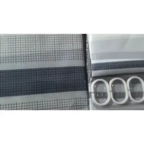Шторка для ванной Mixxus SCT-017-180x180 из полиэстера (узор "полоска" бело-черная) (AC3587) №4