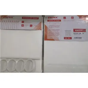 Шторка для ванной Zerix SCP-021-180x180 из PEVA (полиэтиленвинилацетата) (Цвет белый 3-Д) (ZX6094) №2