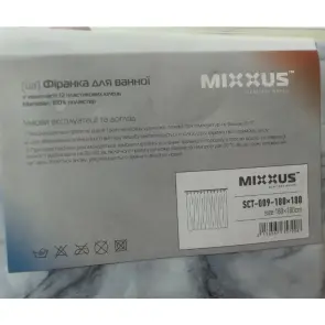 Шторка для ванной Mixxus SCT-009-180x180 из полиэстера (Узор "Мрамор") (AC3579) №3