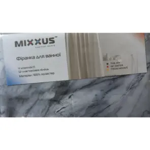 Шторка для ванной Mixxus SCT-009-180x180 из полиэстера (Узор "Мрамор") (AC3579) №4